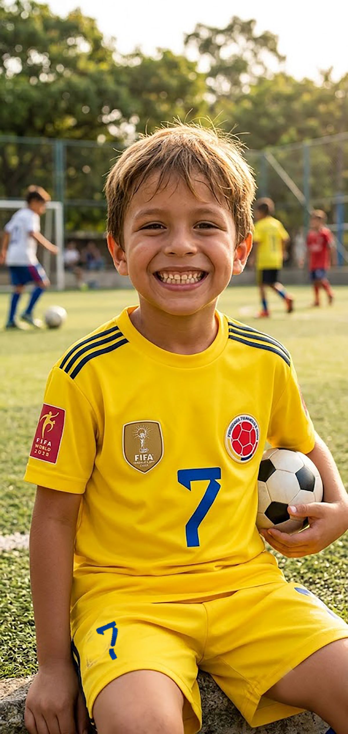 2026 Equipo de fútbol Colombia para niño Mundial