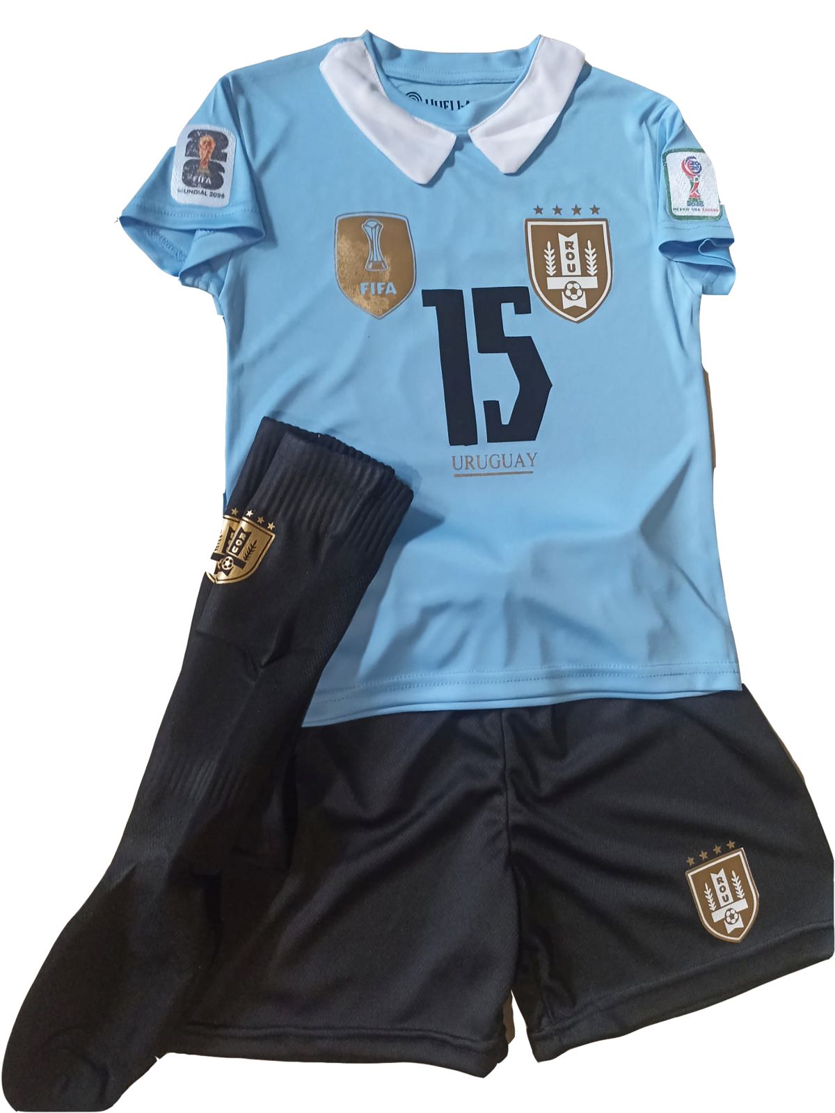Equipo de futbol uruguay para niño