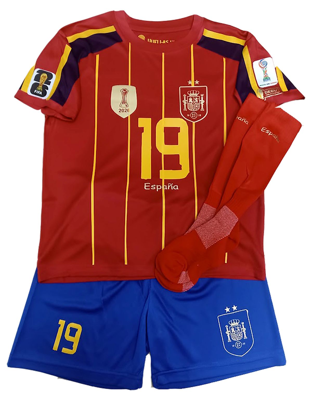 2026 Equipo de fútbol España para niño Mundial