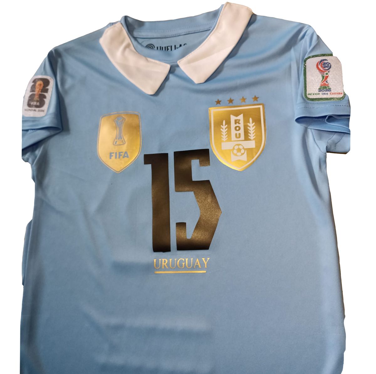 Equipo de futbol uruguay para niño