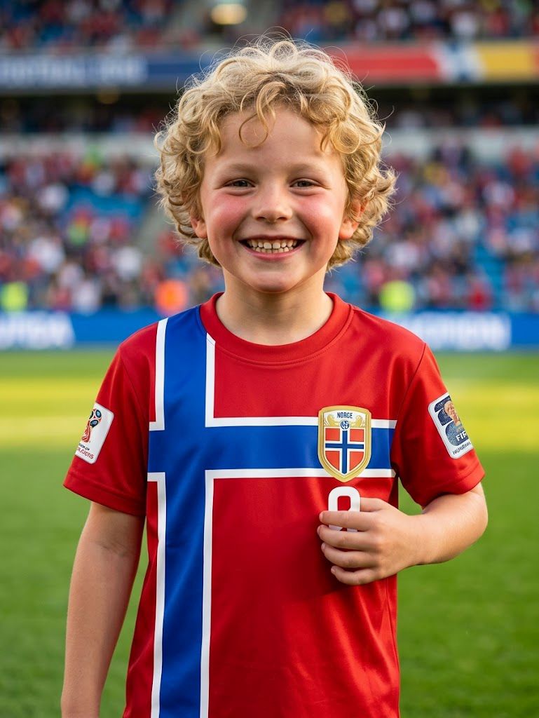 2026 Equipo de fútbol Noruega Haaland para niño Mundial
