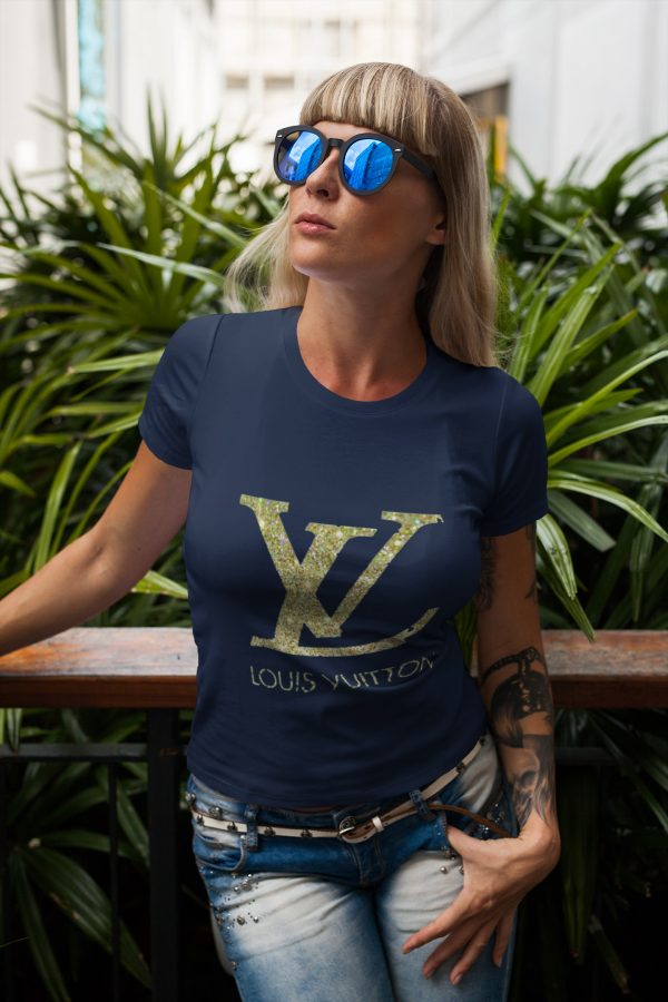 Camiseta mujer glitter Lv