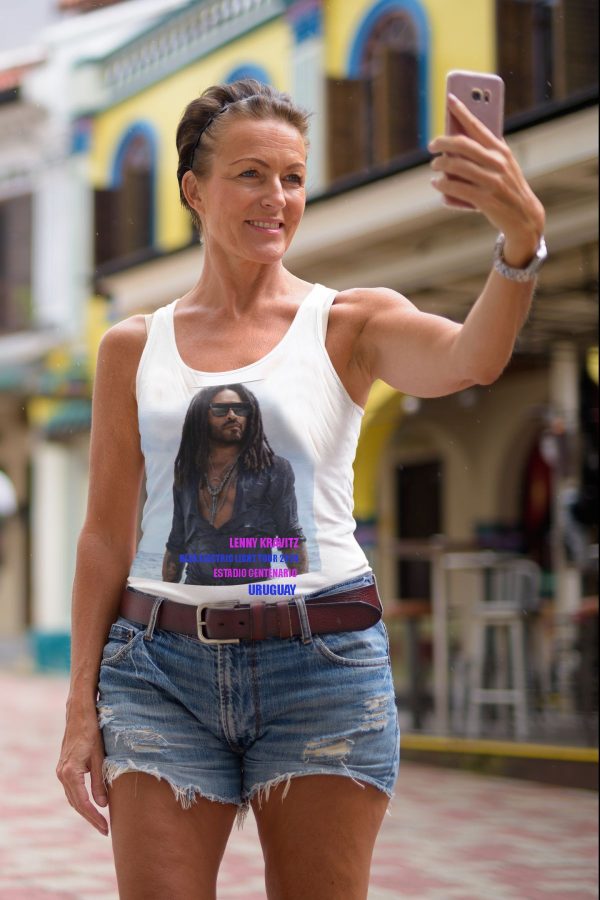 Musculosa mujer Lenny Kravitz personalizada Uruguay