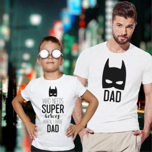 Camiseta hombre e hijo batman padre
