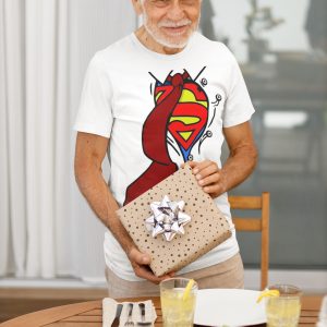 Camiseta hombre super papa corbata