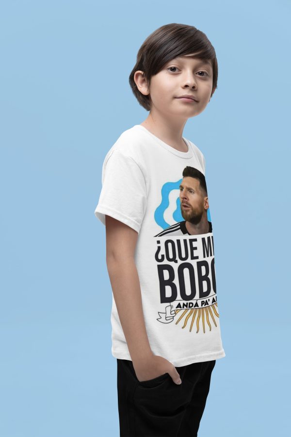 Camiseta niñoQue miras Messi