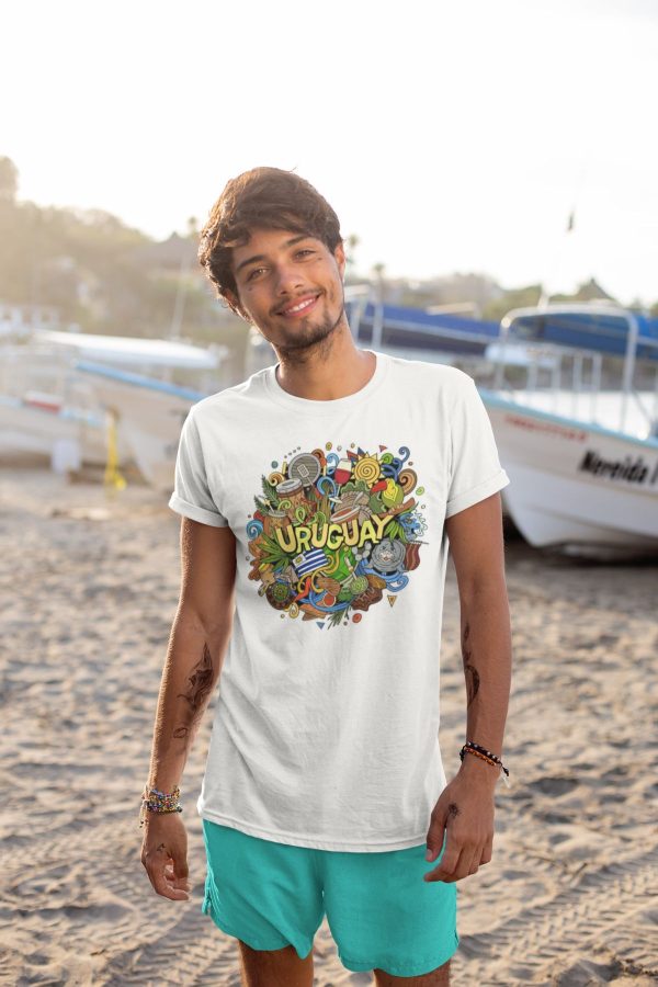 Camiseta dry hombre Uruguay turistica iconos